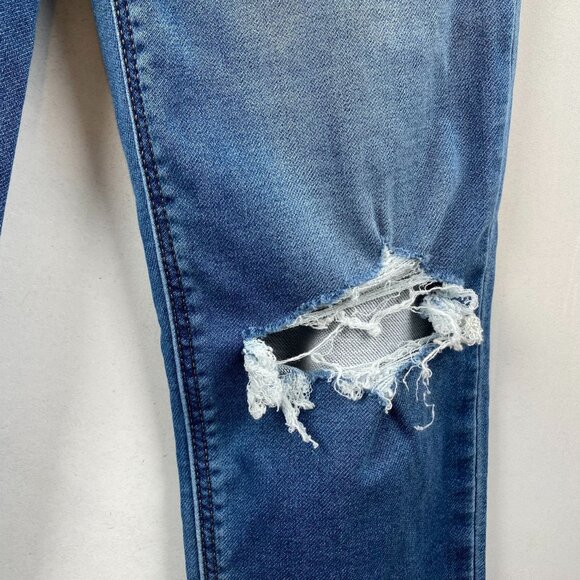 American Eagle Women's Jeans Size 00 Distressed Mom Regular Soft Stretch Denim - Picture 11 of 16